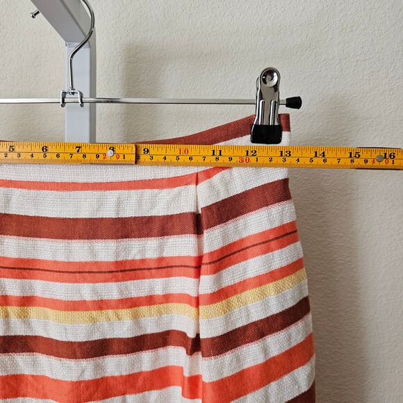 CAROLINA HERERRA Multicolor Striped Mini Skirt with Pockets & Zip Closure Sz 4 - Picture 12 of 16